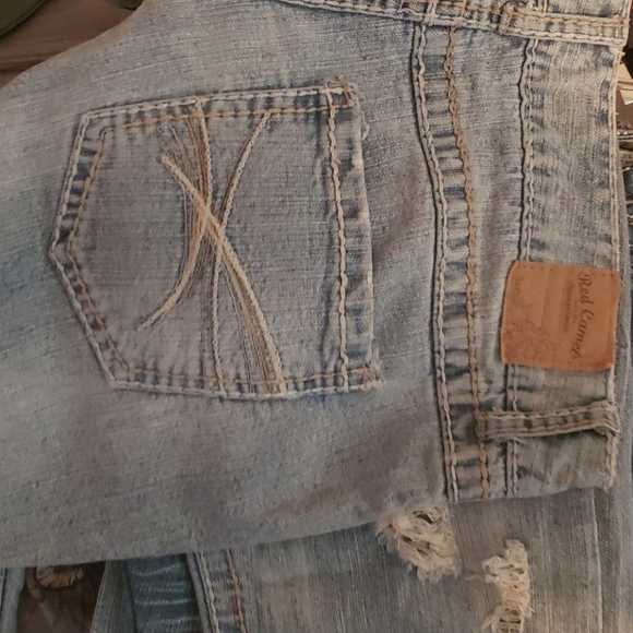 Red Camel Wide Leg Ripped Jeans Size 9 - Picture 6 of 7